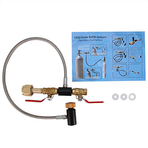 CO2-Zylinder Nachfülladapter G1/2 mit Schlauch zum Befüllen von Tank von DaMohony
