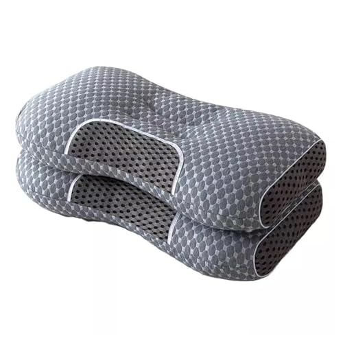DaMohony 2 Stück Halswirbel-Memory-Kissen, ergonomisches Nackenstützkissen, bequeme Nackenstütze, Bettkissen für Seiten-, Rücken-, Bauchschläfer von DaMohony
