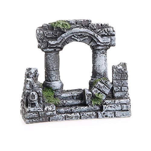 DaMohony Aquarium Römische Säulen Ruinen Miniaturen Römische Säule Dekor Aquarium Felsen Ruinen Aquarium Dekoration für Wasserlandschaft von DaMohony