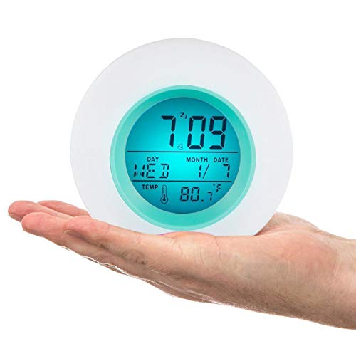 DaMohony Digitaler LED-Wecker für den Nachttisch mit natürlichen Geräuschen von DaMohony