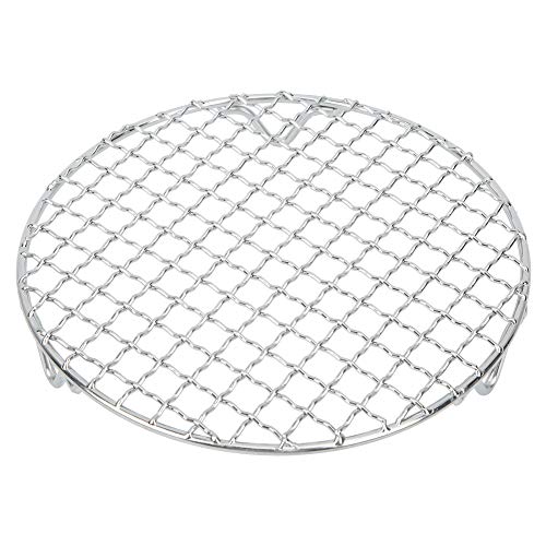 Kochregal Rund, Edelstahl Backbleche, Grillgittermatten für Gasgrill wiederverwendbar, Runddraht-Grillrost zum Dämpfen Backen Kochen, für Instant-Topf, Ofen, Backbrot, Braten (18CM) von DaMohony