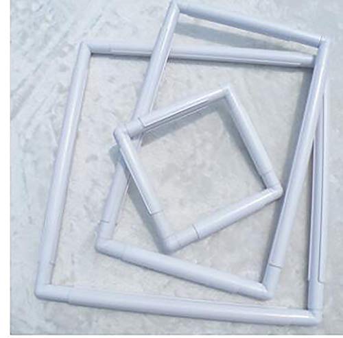 Quadratische Form Stickrahmen Set Kunststoff Kreuzstich Handhalter Rahmen Nähen Handwerk DIY Werkzeug von DaMohony