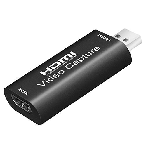 USB 2.0 zu HDMI Adapter, 1080P (max. Eingang 4K) USB zu HDMI Video Adapter Ersatz für Spielaufzeichnung Ersatz Stream Aufzeichnungsmonitor Videoaufnahmekarte für Live-Streaming Übertragungen von DaMohony