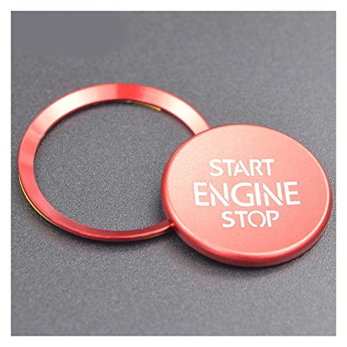 DaSenLa Innenausstattung Aluminiumlegierung Auto Motor Start Stop Button Ringabdeckung Trim Auto Aufkleber für VW Tiguan MK2 2020-2017 DaSenLa (Color Name : Red) von DaSenLa