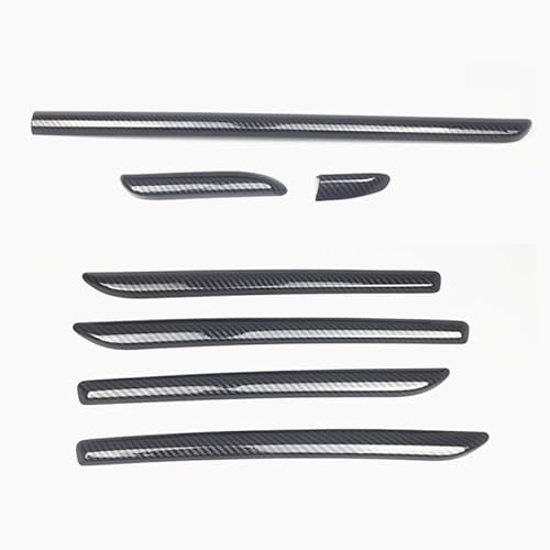 DaSenLa Mittelkonsole Armaturenbrett Zierleisten ABS Auto-Tür-Zierabdeckung Borte Carbon-Faser-Art gepasst for Audi A3 8V 2014-2018 S3 DaSenLa (Color Name : 7 Pieces) von DaSenLa