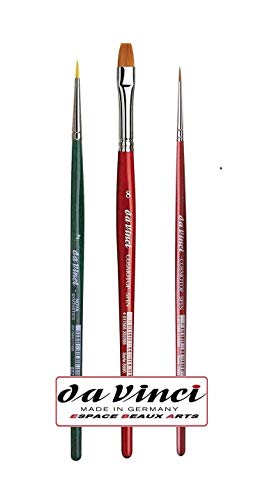 Da Vinci Series 5880 cosmotop Spin Braun - Aquarell-Pinsel- Synthetik, NO.8 + NOVA Series 5570.NO. 2 + Series 5580 cosmotop mini von DaVinci ESPACE BEAUX ARTS