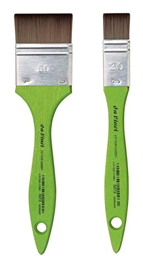 DaVinci ESPACE BEAUX ARTS da Vinci Serie 5073 Spalter Bürste, Kunstfaser, Grün, Größe 20 mm, 50 mm, 2 Stück, Made in Germany DaVinci ESPACE BEAUX ARTS da Vinci Serie 5073 Spalter Bürste, Kunstfaser, Grün, Größe 20 mm, 50 mm, 2 Stück, Made in Germany von DaVinci ESPACE BEAUX ARTS