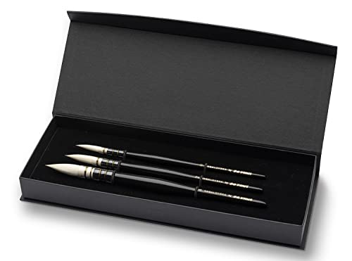 Kagalovska by da Vinci Black & White Signature Edition in attraktiver Geschenkbox - Verwaschpinsel traditionell gebunden No. 0, 2, 4 von DA VINCI