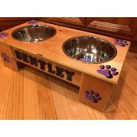 Kostenloser Versand Haustier Futterhäuschen, Handgemacht | Große Größe-6 "Höhe Mit Anpassbaren Farben Und Namen Kostenloser Versand Haustier Futterhäuschen, Handgemacht | Große Größe-6 "Höhe Mit Anpassbaren Farben Und Namen von DaVincisCupboard