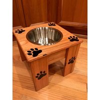 Kostenloser Versand Haustier Futterhäuschen, Handgemacht | Single Large Size-10 "Höhe Mit Anpassbaren Farben Und Namen Kostenloser Versand Haustier Futterhäuschen, Handgemacht | Single Large Size-10 "Höhe Mit Anpassbaren Farben Und Namen von DaVincisCupboard