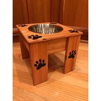 Kostenloser Versand Haustier Futterhäuschen, Handgemacht | Single Large Size-10 "Höhe Mit Anpassbaren Farben Und Namen Kostenloser Versand Haustier Futterhäuschen, Handgemacht | Single Large Size-10 "Höhe Mit Anpassbaren Farben Und Namen von DaVincisCupboard