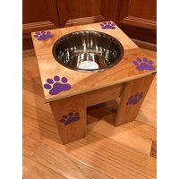 Kostenloser Versand Haustier Futterhäuschen, Handgemacht | Single Large Size-6 "Höhe Mit Anpassbaren Farben Und Namen Kostenloser Versand Haustier Futterhäuschen, Handgemacht | Single Large Size-6 "Höhe Mit Anpassbaren Farben Und Namen von DaVincisCupboard