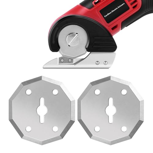 Daakro 2PCS Ersatzklingen，4V Cutter Ersatzklinge (1-1/2 Zoll) ，Ersatz-Rotationsklingen Kompatibel Kabellose Elektrische Schere,Kartonschneider Elektrisch,für Leder, Teppich, Schneiden, Nähen von Daakro