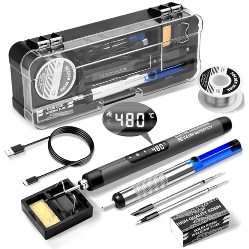 Daakro Wireless Soldering Iron Set with Adjustable Temperature, Lötkolben Set with Soldering Iron Stand Grey Daakro Wireless Soldering Iron Set with Adjustable Temperature, Lötkolben Set with Soldering Iron Stand Grey von Daakro