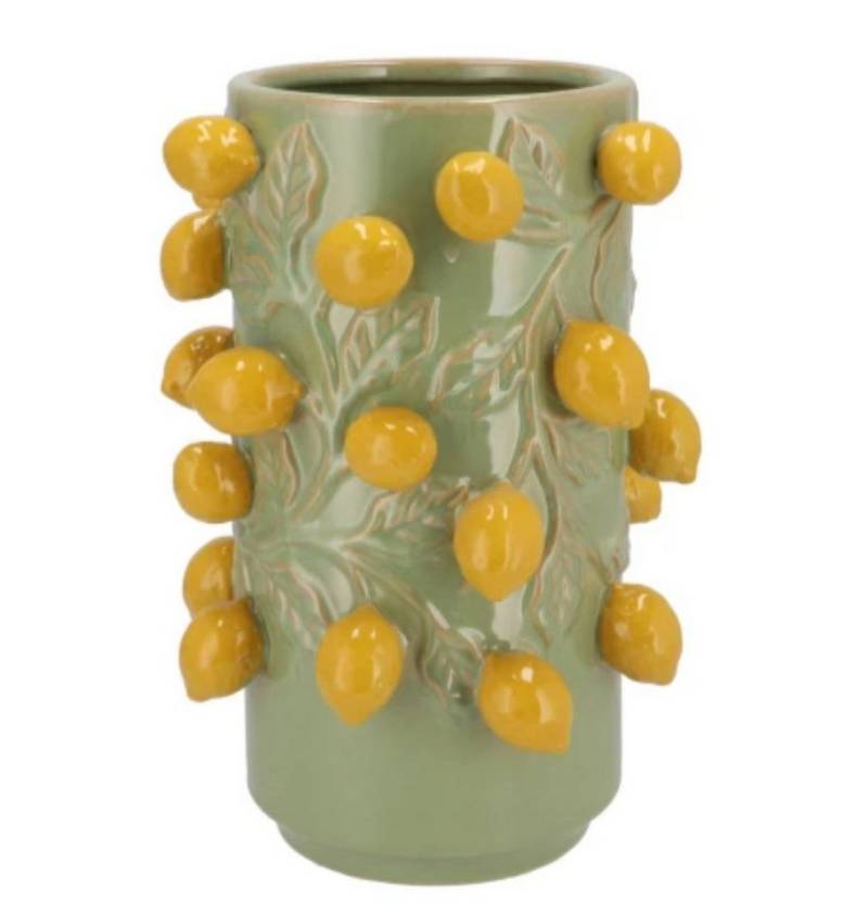 Daan Kromhout Tischvase Vase Halbhoch Modern Mediterran Zitrusfrüchte Handgefertigt 31 cm von Daan Kromhout