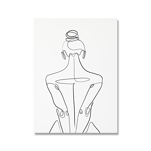 Sexy Frau Körper Nude Line Wand Bilder minimalistische abstrakte Leinwand Bild Nordic Style Poster Home Geschenkbilder Wohnzimmer Schlafzimmer Dekor （Kein Rahmen） von DaanaH