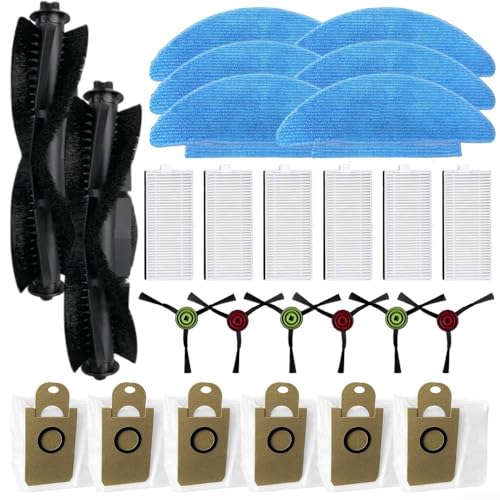 Daaxing 26 Stück Hauptseitenbürsten, Staubbeutel, Filter, Wischtücher, passend für Honiture Q6-SE Roboter-Staubsauger-Ersatzteile, 2 Hauptbürsten, 6 Wischtücher, 6 Staubbeutel, 6 HEPA-Filter, 6 Daaxing 26 Stück Hauptseitenbürsten, Staubbeutel, Filter, Wischtücher, passend für Honiture Q6-SE Roboter-Staubsauger-Ersatzteile, 2 Hauptbürsten, 6 Wischtücher, 6 Staubbeutel, 6 HEPA-Filter, 6 von Daaxing