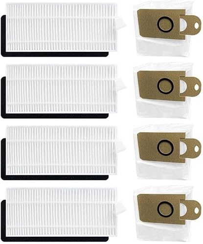 Daaxing 8 Staubbeutel für Honiture Q6 SE Roboter-Staubsauger, Ersatzzubehör, 4 Staubbeutel, 4 Hepa-Filter von Daaxing