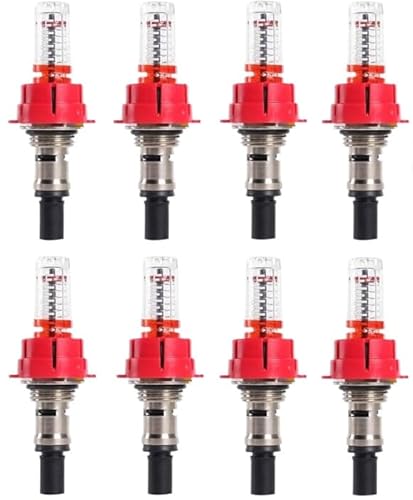 Daaxing Durchflussmesser für Fußbodenheizung, visueller Durchflussmesser, Regler für Fußbodenheizungssysteme, Regler, optimierte Wärmeverteilung, Fußbodenheizung, Verteiler, Durchflussmesser (3/8, 8 von Daaxing