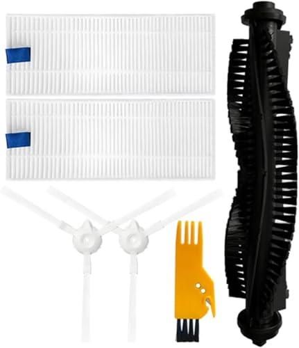 Daaxing Hauptbürsten, Seitenbürsten, Filter, passend für 360 S6 Roboter-Staubsauger, Ersatzteile, Zubehör, 1 Hauptbürste, 2 Seitenbürsten, 2 Filter, 1 gelbe Reinigungsbürste, 6 Stück Daaxing Hauptbürsten, Seitenbürsten, Filter, passend für 360 S6 Roboter-Staubsauger, Ersatzteile, Zubehör, 1 Hauptbürste, 2 Seitenbürsten, 2 Filter, 1 gelbe Reinigungsbürste, 6 Stück von Daaxing