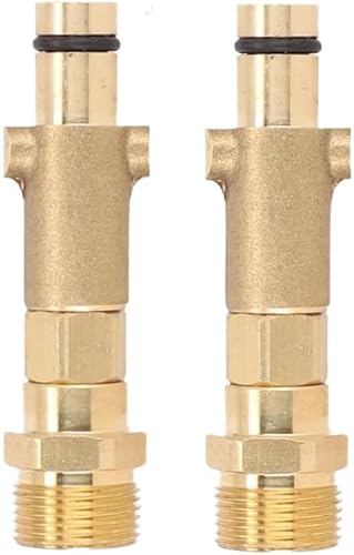 Daaxing Hochdruckreiniger-Adapter, Messing-Adapter-Bajonett M22 für Nilfisk-Hochdruckreiniger mit Außengewinde, Hochdruckreiniger-Bajonett, max. 90 °C Temperatur (2 Stück) von Daaxing