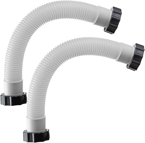 Daaxing Pool-Sandfilterpumpenschlauch, Verbindungsschlauch mit Muttern für Intex Filterpumpe, Sole-System und Sandfilter, Poolzubehör (2 Stück) von Daaxing