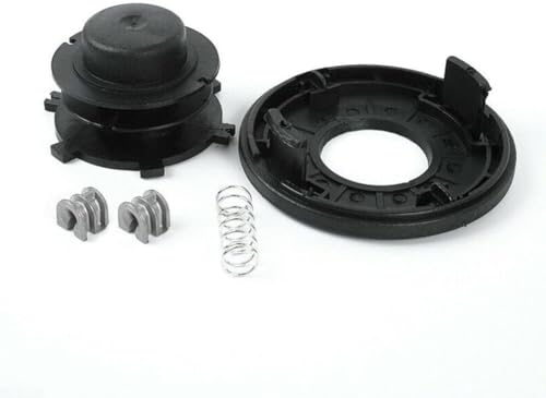 Daaxing Rasentrimmerkopf und Abdeckungs-Set, Spulenkopf + Kappe mit Feder für Stihl 25-2 FS 44 55 56 70 80 83 85 90 RX110/120/130 Rasentrimmer (1 Set) von Daaxing