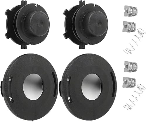 Daaxing Rasentrimmerkopf und Abdeckungs-Set, Spulenkopf + Kappe mit Feder für Stihl 25-2 FS 44 55 56 70 80 83 85 90 RX110/120/130 Rasentrimmer (2 Set) von Daaxing