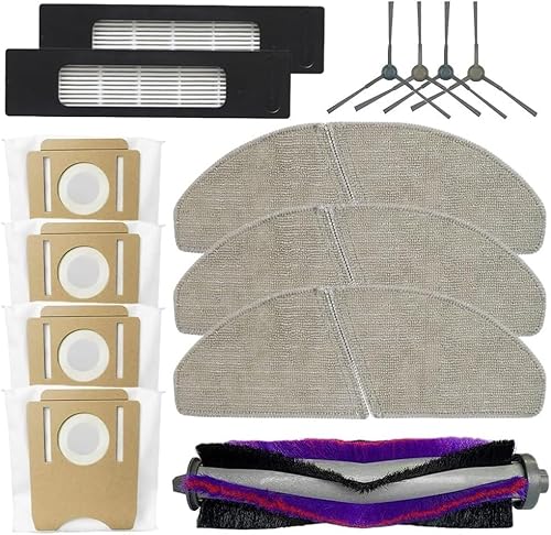 Daaxing Rollenbürste, Wischtuch, HEPA-Filter, Staubbeutel, Seitenbürsten, passend für Midea S8 Plus Roboter-Staubsauger, Ersatzzubehör (14 Stück) von Daaxing