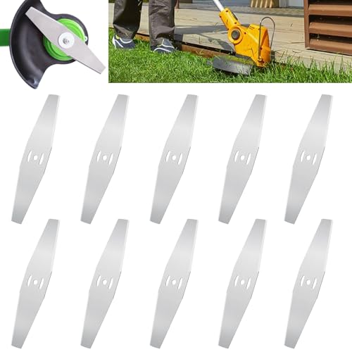 12 Stück Rasentrimmer Messer Metall Freischneider Messer 15cm Rasentrimmer Zubehör Ersatzmesser Trimmer Messer Dauerhaft Geeignet für Landwirtschaftliche Personen von DabbOo