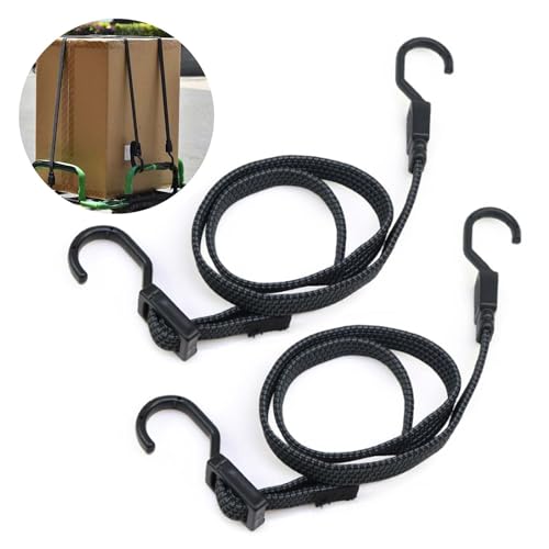 2 Stöcke Expander Spanngummi Verstellbar mit Haken Gummispanngurt Gepäckspanner Gummispanner mit Haken Spanngurte Fahrrad Geeignet fur Fahrräder, Autos, Camping, Gepäckbefestigung usw von DabbOo