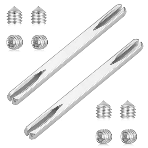 DabbOo 2 Stück Türgriff Spindelstange Türbeschlag Vierkantstift Vierkantstift 8mm X150mm Vierkantstift Für Türklinken Lieferung Inkl 8 Schraube M6 Passend Für TüRdrücker Türschloss Innentür von DabbOo