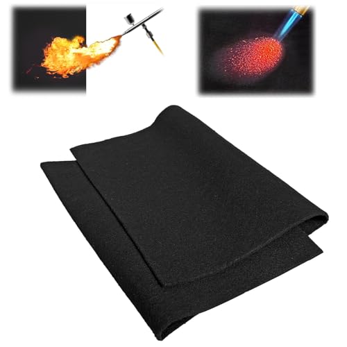 Feuerfeste Unterlage 30x30 cm Hitzeschutzmatte 6mm Dick Kaminmatte Feuerfest Backofen Schutzmatte Wiederverwendbar Grillunterlage Bodenmatte Geeignet für Küche,Grill im Freien von DabbOo