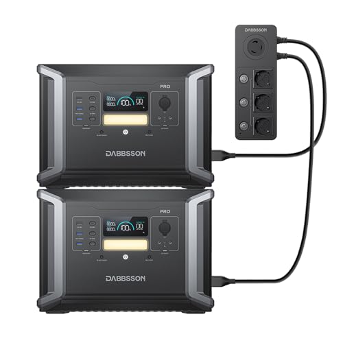 Dabbsson Powerstationen 2150Wh(Modell: DBS2100Prox2), 4600W Solar Generator Kit, Kapazität erweiterbar bis zu 12900Wh mit EV Semi-solid State LiFePO4 Batterie von Dabbsson