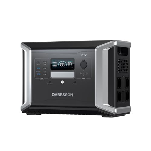 Dabbsson Tragbare Powerstation 2150Wh, LiFePO4 Solargenerator mit 2400W AC-Output, Unterstützt Parallelbetrieb & Akku-Erweiterung, 4500 Zyklen, Modell: DBS2100Pro von Dabbsson
