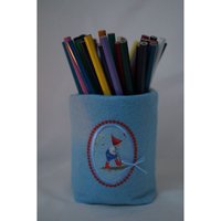 Vase/Lichtbeutel Pelle Mit Spaten Klein Handgemacht Bestickt Waldorf Jahreszeitentisch Daniela Drescher Stoff von DaberaShop