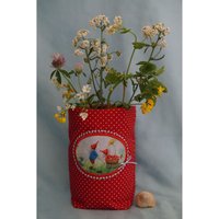 Vase/Lichtbeutel Pippa Und Pelle Auf Reisen Handgemacht Bestickt Waldorf Jahreszeitentisch Daniela Drescher Stoff von DaberaShop