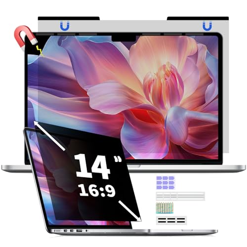 Dabernur Magnetischer Laptop Sichtschutzfolie 14 Zoll 16:9, Abnehmbarer Sichtschutz Anti Blaulicht Blendschutz Blickschutzfolie Displayschutz Dabernur Magnetischer Laptop Sichtschutzfolie 14 Zoll 16:9, Abnehmbarer Sichtschutz Anti Blaulicht Blendschutz Blickschutzfolie Displayschutz von Dabernur