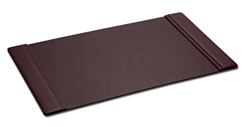 Dacasso Leather Desk Pad with Side Rails Schreibtischunterlage aus Leder mit Seitenschiene, Schokobraun, 50,8 x 86,4 cm von Dacasso