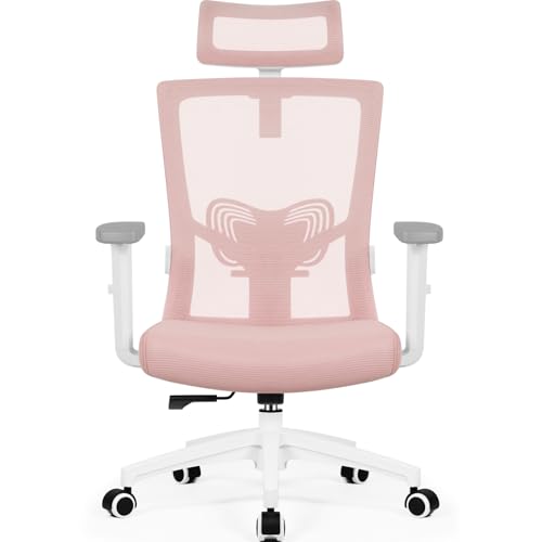 Daccormax Bürostuhl, Bürostuhl Ergonomisch mit Einstellbarer Kopfstütze, Lendenwirbelstütze und Armlehnen Schreibtischstuhl Drehstuhl Wippfunktion, Chefsessel, Rückenschonend, Bürostuhl 150kg von Daccormax