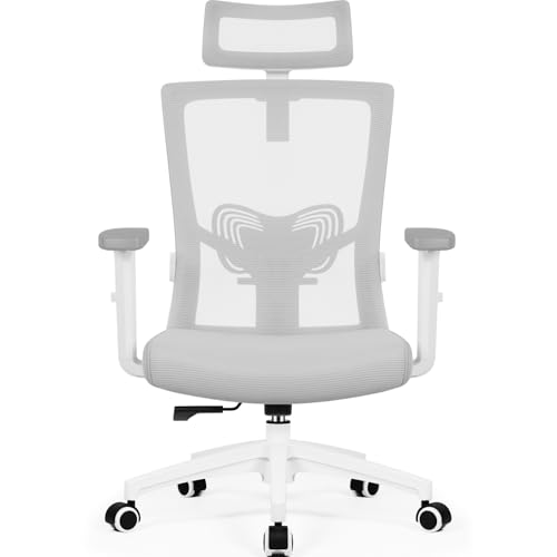 Daccormax Bürostuhl, Bürostuhl Ergonomisch mit Einstellbarer Kopfstütze, Lendenwirbelstütze und Armlehnen Schreibtischstuhl Drehstuhl Wippfunktion, Chefsessel, Rückenschonend, Bürostuhl 150kg von Daccormax