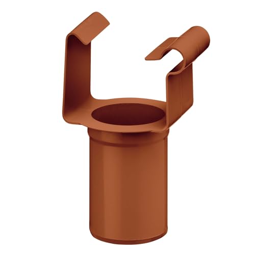 INEFA Ablaufstutzen kastenförmig, PVC-U NW68/DN50 Braun Einhangstutzen, Dachrinnenzubehör, einfache Montage, Made in Germany von INEFA