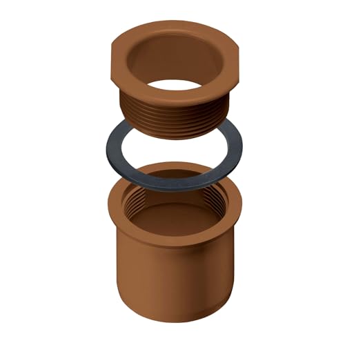 INEFA Ablaufstutzen zum Schrauben für Kastenrinne, PVC NW83/DN75 Braun Einhangstutzen Dachrinnenzubehör, einfache Montage, Made in Germany INEFA Ablaufstutzen zum Schrauben für Kastenrinne, PVC NW83/DN75 Braun Einhangstutzen Dachrinnenzubehör, einfache Montage, Made in Germany von INEFA