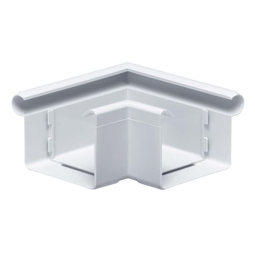 INEFA Rinnenwinkel 90 Grad kastenförmig Außenwinkel, PVC NW68 / 68mm Weiß Wulst außen, Verbindungsstück Dachrinnenzubehör, Made in Germany INEFA Rinnenwinkel 90 Grad kastenförmig Außenwinkel, PVC NW68 / 68mm Weiß Wulst außen, Verbindungsstück Dachrinnenzubehör, Made in Germany von INEFA