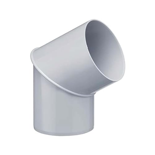 INEFA Regenrohrbogen 60 Grad für Fallrohr, PVC DN85 / 85mm Grau Verbindungsstück Dachrinnenzubehör, einfache Montage, Made in Germany von INEFA