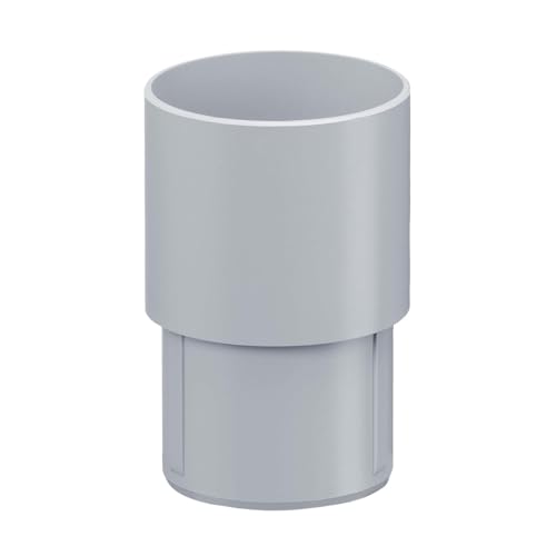 INEFA Fallrohr Verbinder, PVC DN75 / 75mm Grau Ablaufrohrverbinder Dachrinnenzubehör, einfache Steckmontage, Made in Germany von INEFA