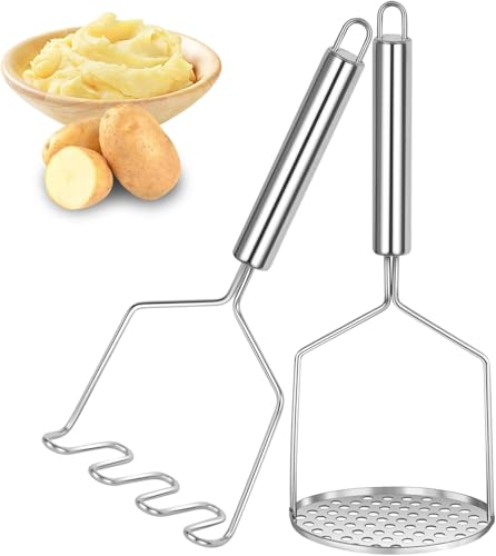 Dachiy Kartoffelstampfer 2 Stück, Edelstahl 24,5 Cm Potato Masher, Professionelles Küchenwerkzeug Dachiy Kartoffelstampfer 2 Stück, Edelstahl 24,5 Cm Potato Masher, Professionelles Küchenwerkzeug von Dachiy