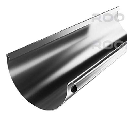 Dachrinne 2 m lang "verzinkt" von Roofart (6 tlg Nenngröße 333 Durchmesser 150 mm, 2 m lang) von Dachrinne