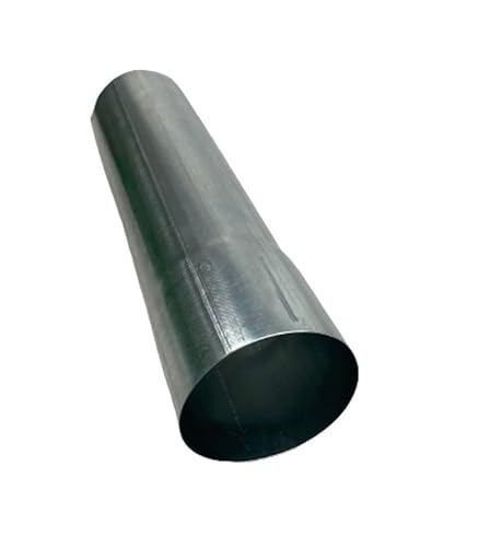 Dachrinne Titanzink-Fallrohr 2 m lang (mittel-80mm) in Silber, 3 Größen: 60/80/100 mm Durchmesser, 0,7 mm Stärke, für Dachentwässerung, Einzelstück von Dachrinne