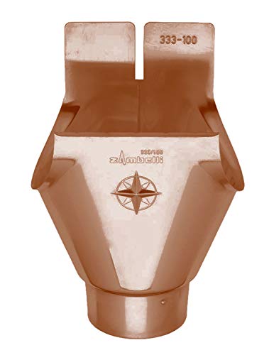 Einhängestutzen 250-er Kupfer für Dachrinnen mit Rohrabgang in 60, 76 und 80 mm (klein) von Dachrinnen & Zubehör Kupfer